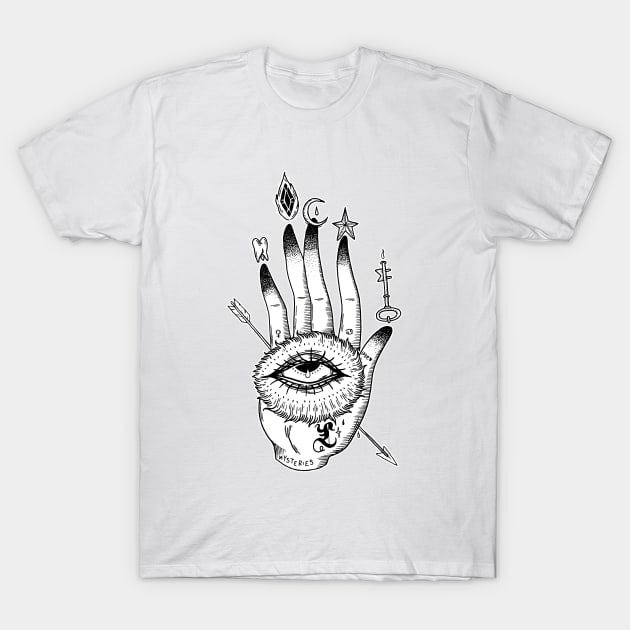 Hand of the Mysteries T-Shirt by lOll3